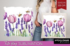 Wildflowers Tote Bag - Watercolor Flowers Tote Bag PNG Product Image 1