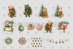 Winter Forest Animals Clipart Product Image 6