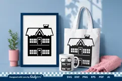 Winter House SVG | Cozy Snowy Cabin Cut File Product Image 3