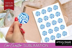 Winter Round Sticker - Tie Dye Printable Stickers Product Image 1