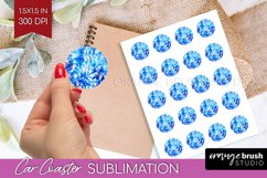 Winter Round Sticker - Tie Dye Printable Stickers Product Image 1