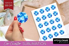 Winter Round Sticker - Tie Dye Printable Stickers Product Image 1