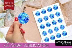Winter Round Sticker - Tie Dye Printable Stickers Product Image 1