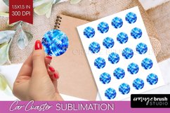 Winter Round Sticker - Tie Dye Printable Stickers Product Image 1