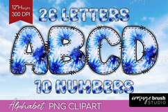 Winter Doodle Alphabet Clipart - Tie Dye Letters PNG Product Image 1