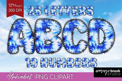 Winter Doodle Alphabet Clipart - Tie Dye Letters PNG Product Image 1
