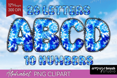 Winter Doodle Alphabet Clipart - Tie Dye Letters PNG Product Image 1
