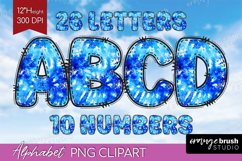 Winter Doodle Alphabet Clipart - Tie Dye Letters PNG Product Image 1