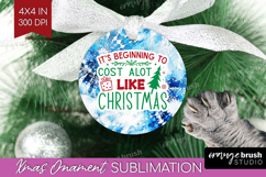 Funny Christmas Quote Ornament PNG - Tie Dye PNG Sublimation Product Image 1