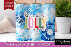 Funny Christmas Quote Tumbler Wrap - Tie Dye Tumbler PNG Product Image 1