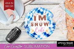 Funny Christmas Quote Car Coaster - Tie Dye Coaster PNG Product Image 1