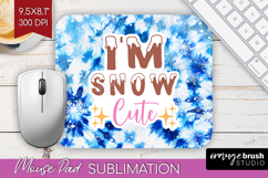Funny Christmas Quote Mouse Pad Sublimation - Tie Dye PNG Product Image 1