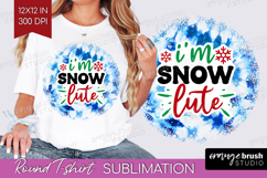 Funny Christmas Quote Round Tshirt Background - Tie Dye PNG Product Image 1