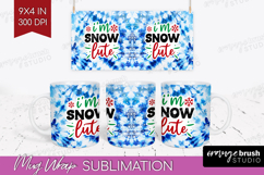 Funny Christmas Quote Mug Wrap - Tie Dye Mug PNG Sublimation Product Image 1