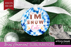Funny Christmas Quote Ornament PNG - Tie Dye PNG Sublimation Product Image 1