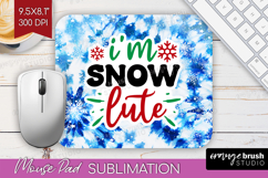 Funny Christmas Quote Mouse Pad Sublimation - Tie Dye PNG Product Image 1