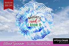 Funny Christmas Quote Wind Spinner Sublimation PNG - Tie Dye Product Image 1