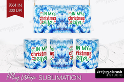 Funny Christmas Quote Mug Wrap - Tie Dye Mug PNG Sublimation Product Image 1