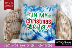 Funny Christmas Quote Pillow Sublimation - Tie Dye Pillow Product Image 1