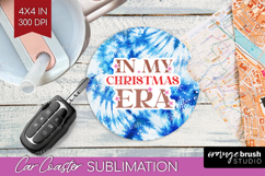 Funny Christmas Quote Car Coaster - Tie Dye Coaster PNG Product Image 1