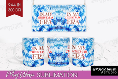 Funny Christmas Quote Mug Wrap - Tie Dye Mug PNG Sublimation Product Image 1