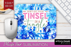 Funny Christmas Quote Mouse Pad Sublimation - Tie Dye PNG Product Image 1