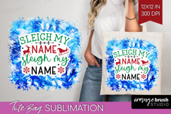 Funny Christmas Quote Tote Bag - Tie Dye Tote Bag PNG Product Image 1