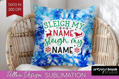 Funny Christmas Quote Pillow Sublimation - Tie Dye Pillow Product Image 1