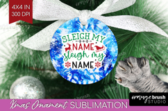Funny Christmas Quote Ornament PNG - Tie Dye PNG Sublimation Product Image 1
