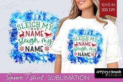 Funny Christmas Quote Square Tshirt Background - Tie Dye PNG Product Image 1