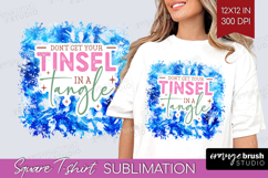 Funny Christmas Quote Square Tshirt Background - Tie Dye PNG Product Image 1