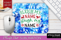 Funny Christmas Quote Mouse Pad Sublimation - Tie Dye PNG Product Image 1