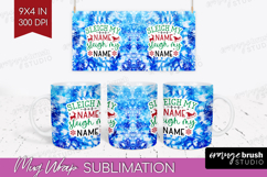 Funny Christmas Quote Mug Wrap - Tie Dye Mug PNG Sublimation Product Image 1