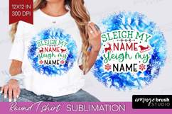 Funny Christmas Quote Round Tshirt Background - Tie Dye PNG Product Image 1