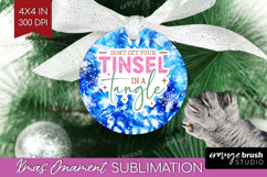 Funny Christmas Quote Ornament PNG - Tie Dye PNG Sublimation Product Image 1