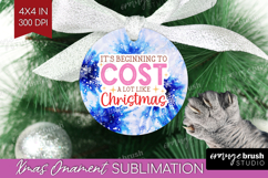 Funny Christmas Quote Ornament PNG - Tie Dye PNG Sublimation Product Image 1
