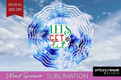 Funny Christmas Quote Wind Spinner Sublimation PNG - Tie Dye Product Image 1