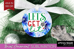 Funny Christmas Quote Ornament PNG - Tie Dye PNG Sublimation Product Image 1