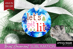 Funny Christmas Quote Ornament PNG - Tie Dye PNG Sublimation Product Image 1