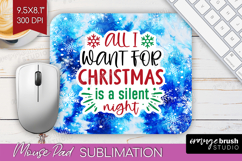 Funny Christmas Quote Mouse Pad Sublimation - Tie Dye PNG Product Image 1