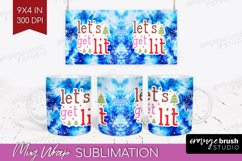 Funny Christmas Quote Mug Wrap - Tie Dye Mug PNG Sublimation Product Image 1