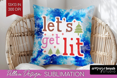 Funny Christmas Quote Pillow Sublimation - Tie Dye Pillow Product Image 1