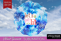 Funny Christmas Quote Wind Spinner Sublimation PNG - Tie Dye Product Image 1