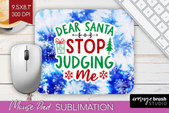 Funny Christmas Quote Mouse Pad Sublimation - Tie Dye PNG Product Image 1