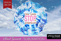Funny Christmas Quote Wind Spinner Sublimation PNG - Tie Dye Product Image 1