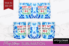 Funny Christmas Quote Mug Wrap - Tie Dye Mug PNG Sublimation Product Image 1