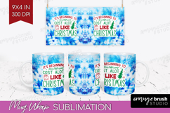Funny Christmas Quote Mug Wrap - Tie Dye Mug PNG Sublimation Product Image 1