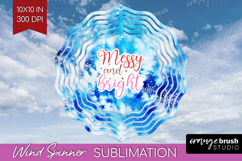 Funny Christmas Quote Wind Spinner Sublimation PNG - Tie Dye Product Image 1