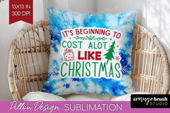 Funny Christmas Quote Pillow Sublimation - Tie Dye Pillow Product Image 1