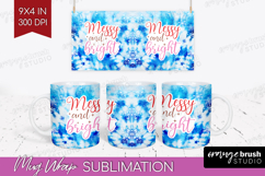 Funny Christmas Quote Mug Wrap - Tie Dye Mug PNG Sublimation Product Image 1